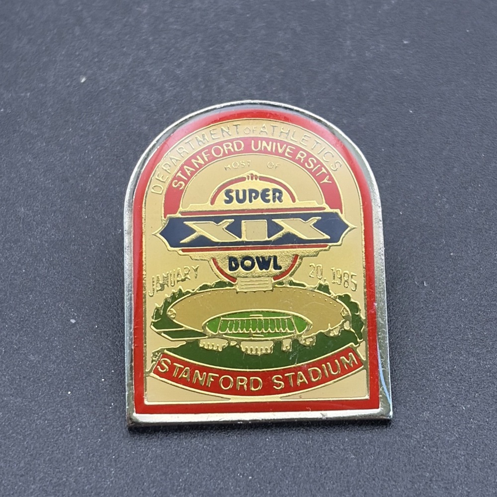 Super Bowl XIX NFL Football Stanford University‎ Stadium Lapel Hat Pin